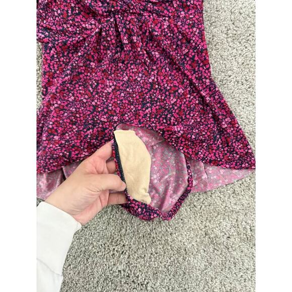 Garnet Hill Women’s Dainty‎ Floral Modest Slimming One Piece Sz 4 - Picture 2 of 7